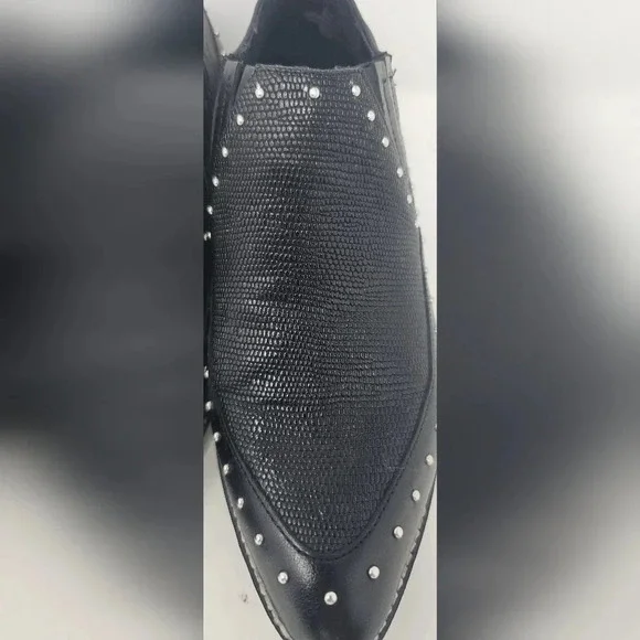 Crown Vintage Leather Studded Black Kavita Booties Size 6-NWOT - Picture 3 of 16